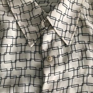 LOFT Button Down 3/4 Sleeve Top